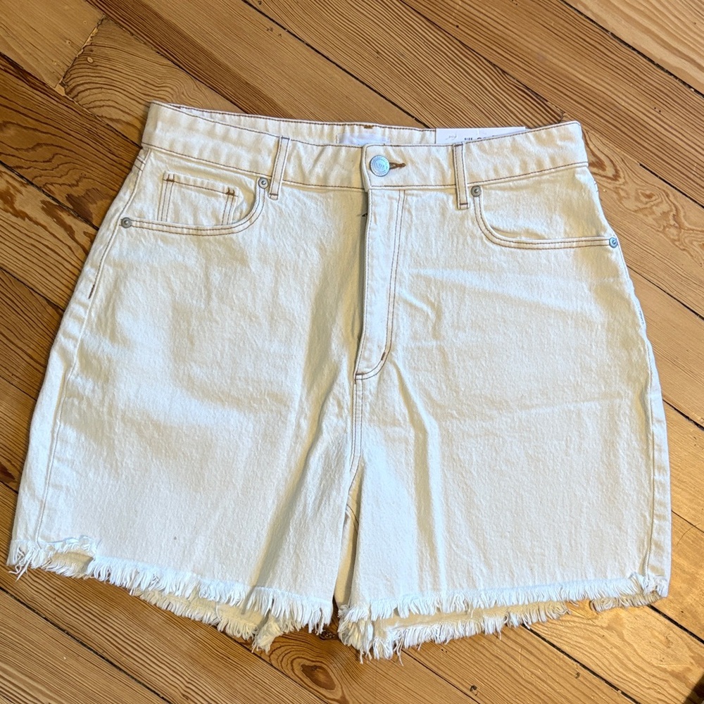 Loft Women’s Curvy High Waist Boyfriend Denim Shorts